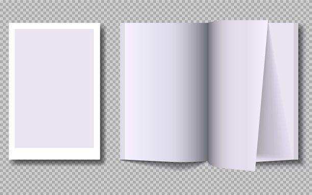 空白宣传册模型模板打开杂志图片下载