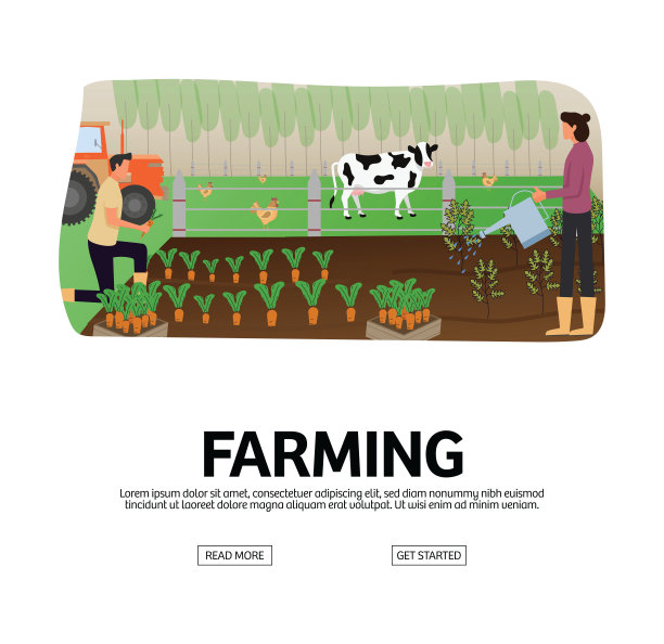 现代平面设计理念与农耕相结合。图片下载