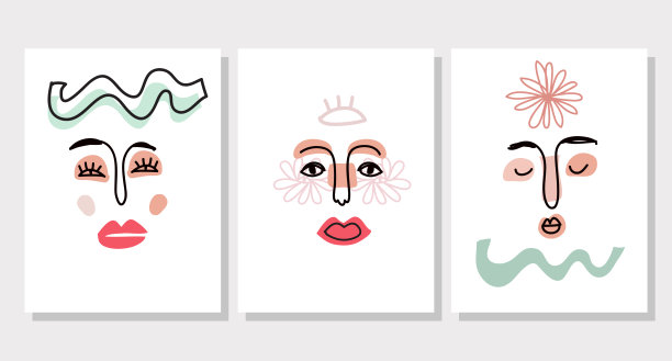 创意现代手绘封面设计背景。图片下载