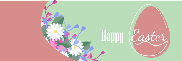 给自己一个非常快乐的复活节。复活节彩蛋向量图片下载