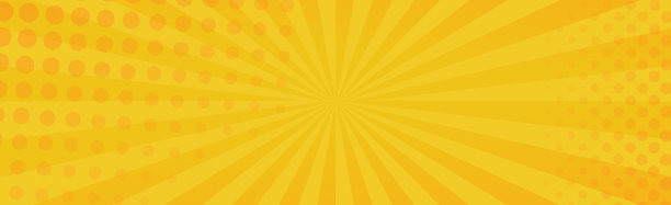 橙色漫画变焦与线条和辉光图片下载