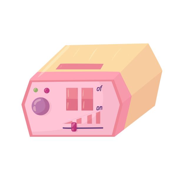 器修指甲。铣刀。卡通风格的美甲工具。矢量插图孤立的白色背景。图片下载