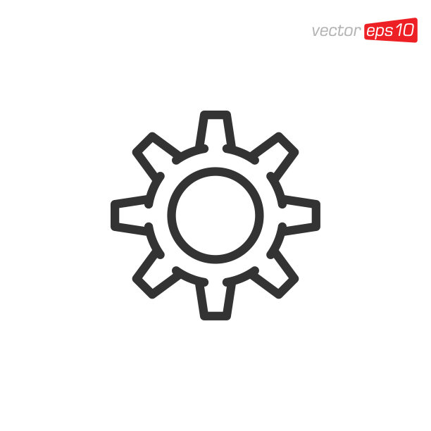 齿轮图标标志设计模板图片下载