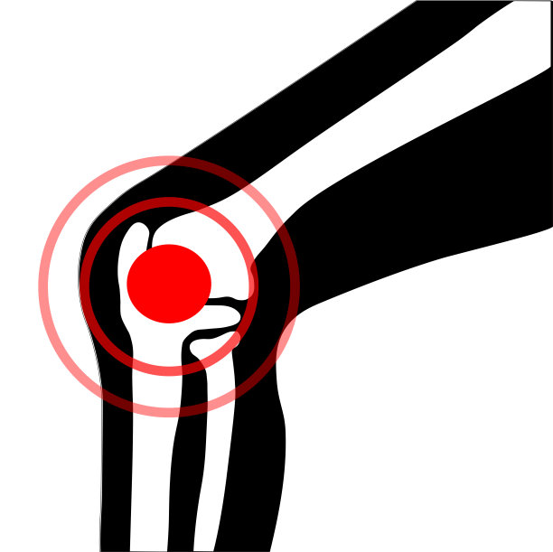 膝盖关节骨的矢量符号，用于整形外科。图片下载