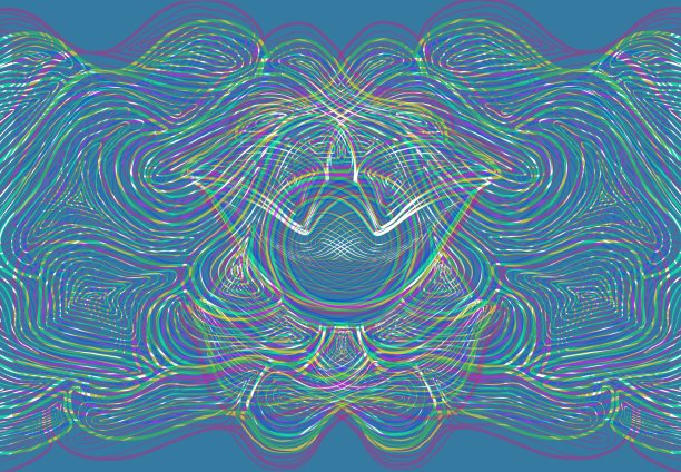 抽象线性迷幻艺术横幅图片下载