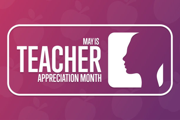 五月是教师感恩月。节日的概念。模板的背景，旗帜，卡片，海报与文字题词。向量EPS10插图。图片下载
