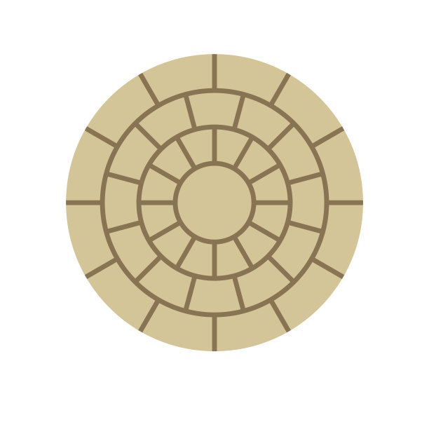 混凝土铺装块路面或砖面矢量图标设计。图片下载