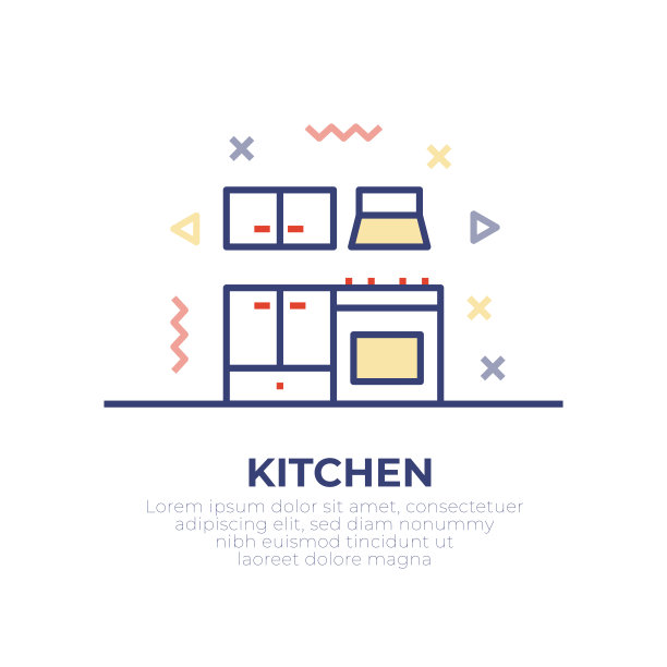 厨房轮廓图标设计图片下载