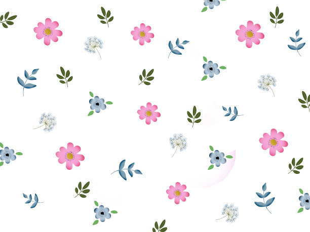 彩色树叶树和花的背景，图片下载