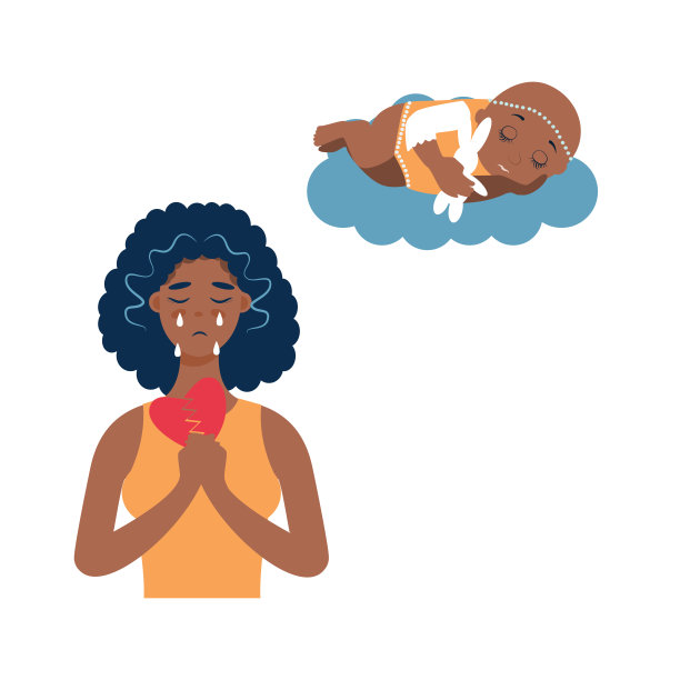 流产，终止妊娠，流产，流产概念。妇女在医院或诊所哭泣。她失去了孩子。平面向量插图。图片下载