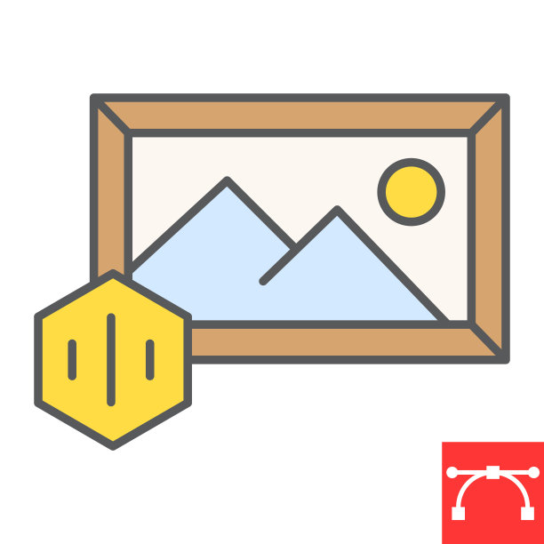 艺术到NFT彩色线条图标，独特的符号和图片与NFT，不可替代的符号矢量图标，矢量图形，可编辑的笔画填充轮廓符号，eps 10。图片下载