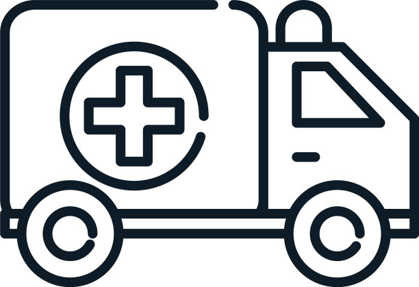 健康医疗运输救护车急救线图片下载