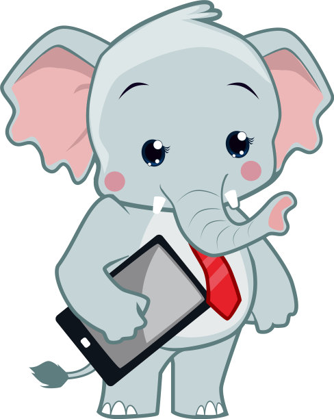 大象细胞吉祥物卡通图片下载