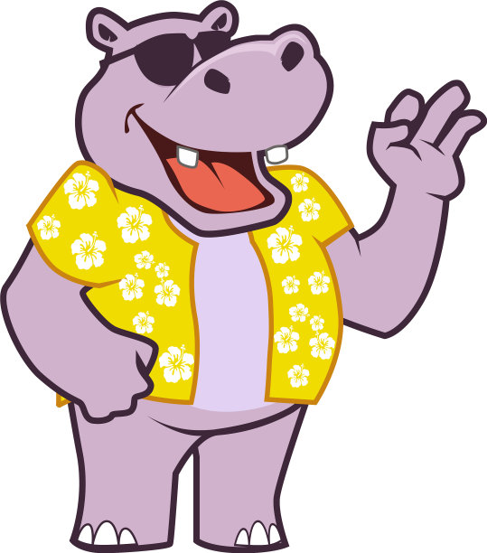 卡通河马节日吉祥物图片下载