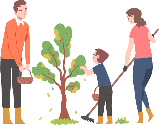 年轻男女和他们的孩子在一起图片下载