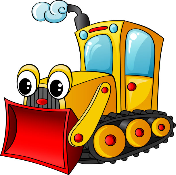 有趣的卡通推土机图片下载