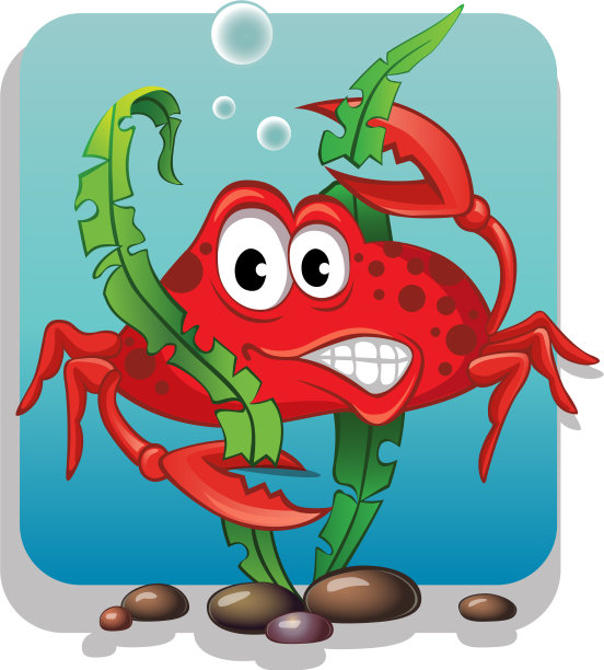 蟹碎片海藻图片下载