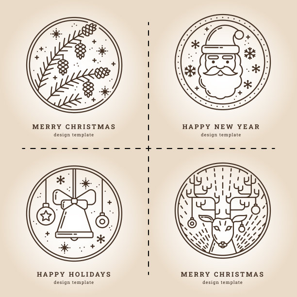 圣诞复古风格图片下载