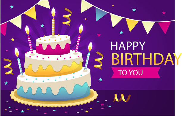 生日背景与美味的蛋糕图片下载