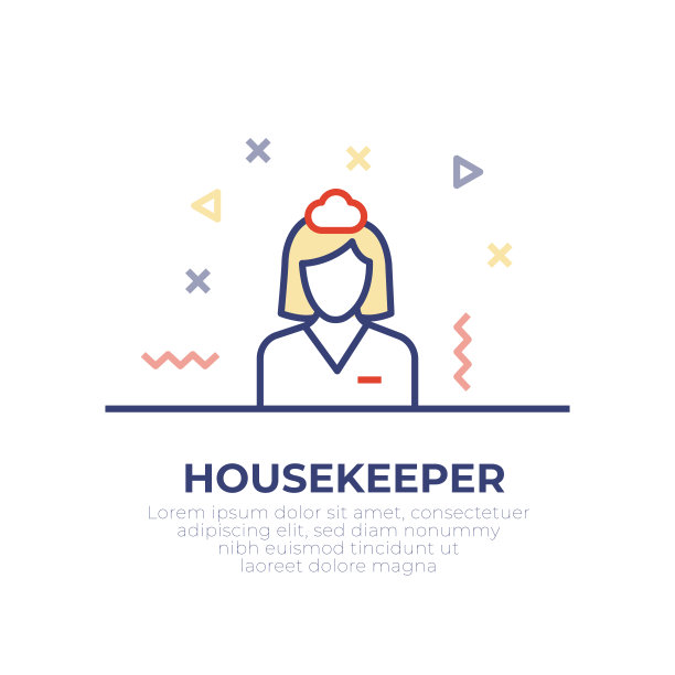 管家轮廓图标设计图片下载