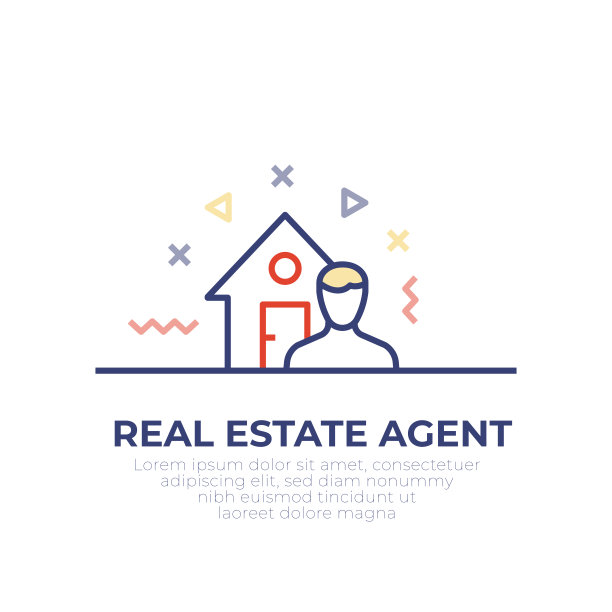 房地产经纪人轮廓图标设计图片下载
