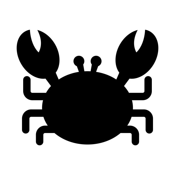 蟹类动物图标矢量图片下载