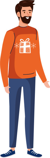 身穿橙色外套的年轻人很有个性图片下载