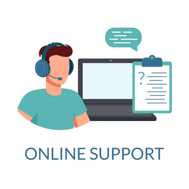 男性呼叫中心管理员。技术支持专家。他的设备是耳机、麦克风和笔记本电脑。向量,平坦的风格图片下载