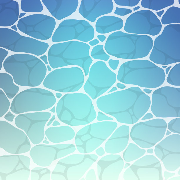 水面插图，波光粼粼的海洋或水池水，正方形形状图片下载