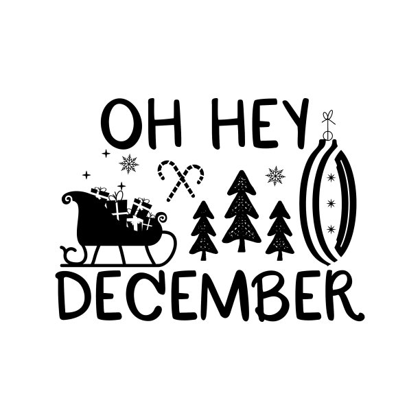 圣诞字引用剪影书法图片下载