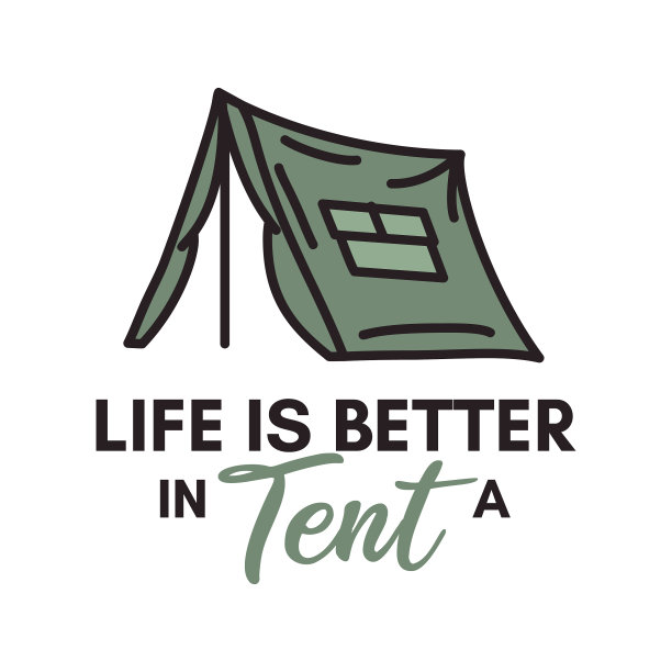 露营探险标志会徽设计图片下载