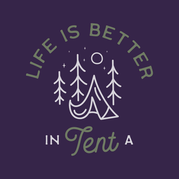 露营探险标志会徽设计图片下载