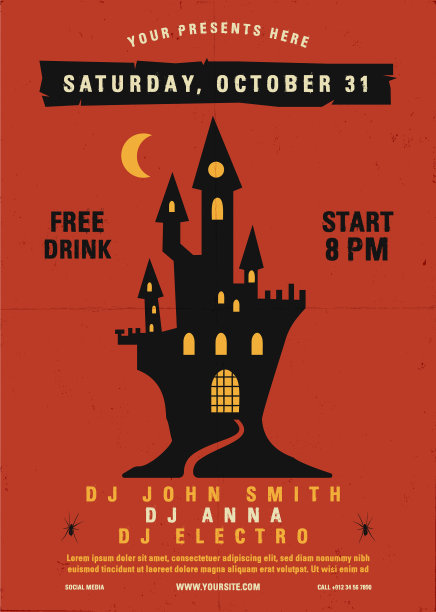 万圣节海报素材ID：397210782