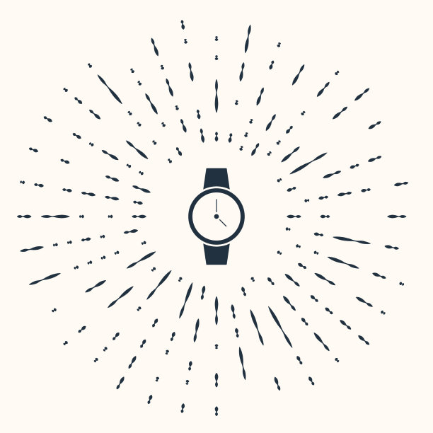 灰色腕表图标孤立在米色背景图片下载