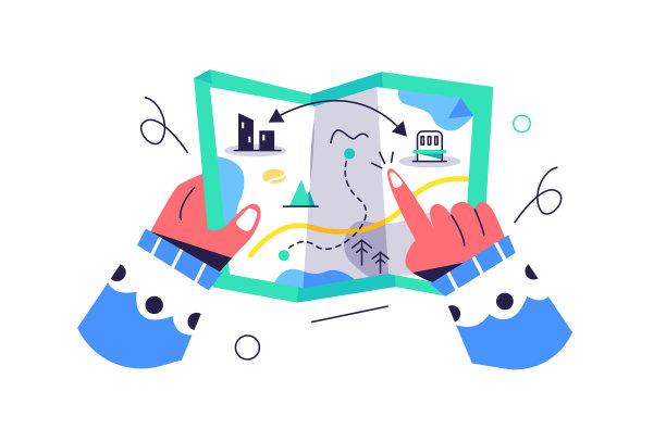 概念女孩手握牌平风格图片下载