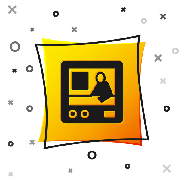 黑人电视报道图标孤立在白人图片下载