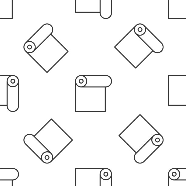 灰线卷纸图标隔离无缝图片下载