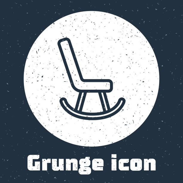 垃圾线条扶手椅图标孤立在灰色图片下载