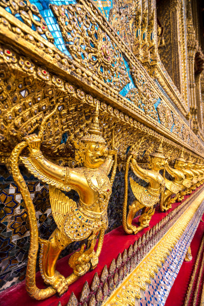 泰式艺术装饰在寺庙图片下载
