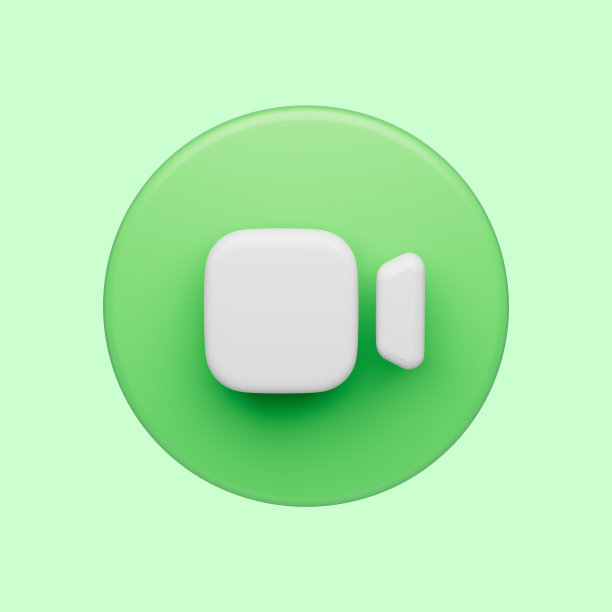 3d简单的呼叫视频或音频图标孤立的插图上柔和的红色背景。高质量的3d渲染图片下载