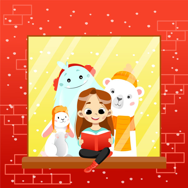 彩色梯度在卡通平面图片下载