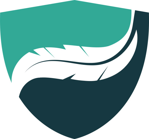 羽毛盾牌图标模板图片下载