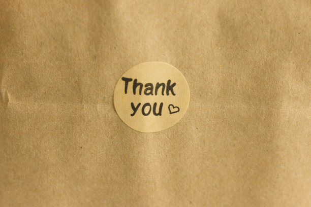 谢谢你在牛皮纸上的标签图片下载