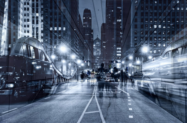 人们在地铁站行走的抽象形象。图片下载