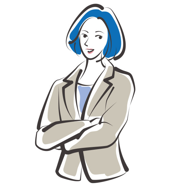 矢量插图的工作妇女。商业的女人。图片下载