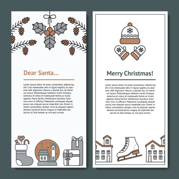 为圣诞老人的信件设计模板图片下载