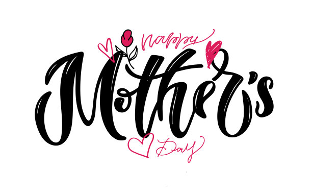 母亲节贺卡。复古版式，任何用途的伟大设计。现代书法模板。庆祝报价。手写文本的明信片。矢量图图片下载