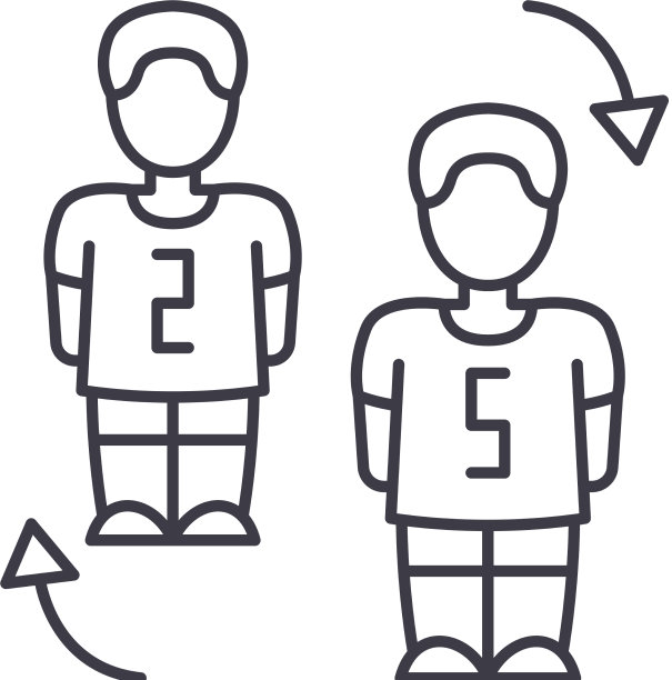 足球改变图标线性孤立图片下载