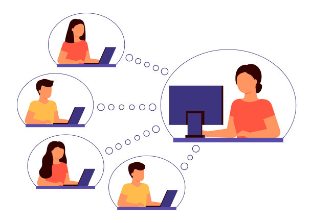 人们通过互联网进行交流图片下载