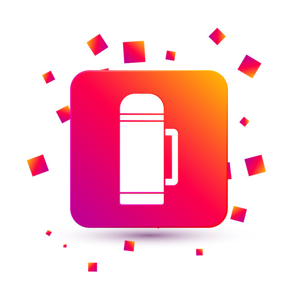 白色热水瓶容器图标隔离在白色上图片下载